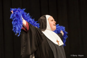 Joanna Schillemat as Sister Robert Anne in "Nunsense"